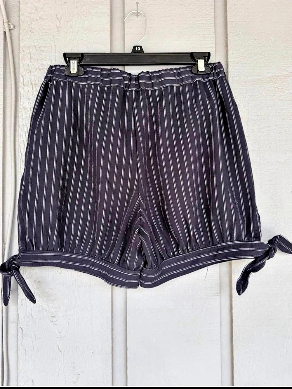 Maeve By anthropology Tailored Pinstripe Shorts Black & White XXS